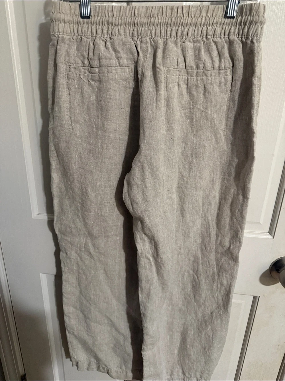 Athleta Neutral Beige Hanging Linen-Blend Pants Decor Accent